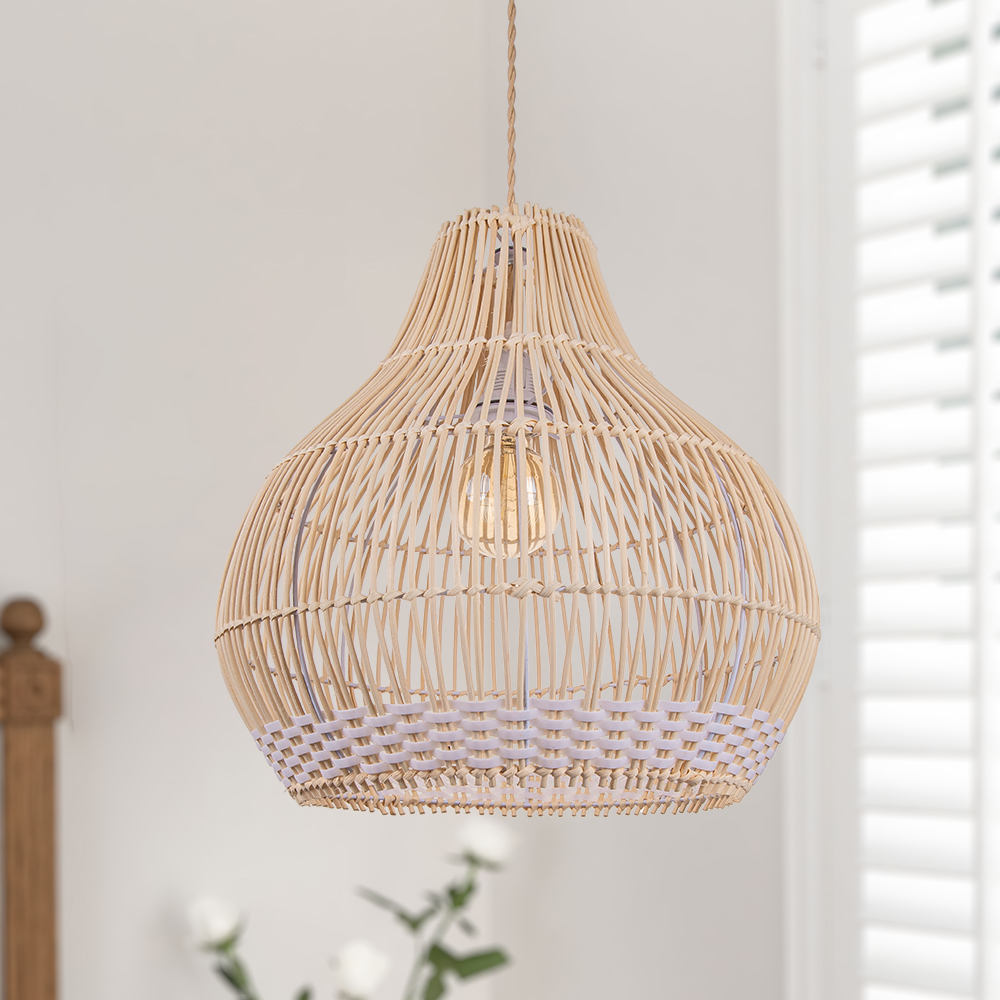 Harajuku Style NaturalCountryside Handmade Creative Woven Pendant Light