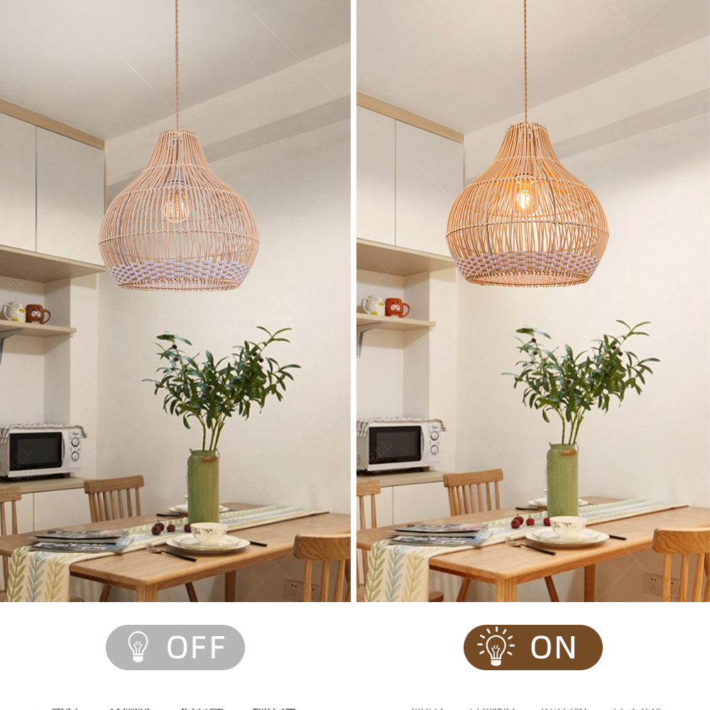 Harajuku Style NaturalCountryside Handmade Creative Woven Pendant Light