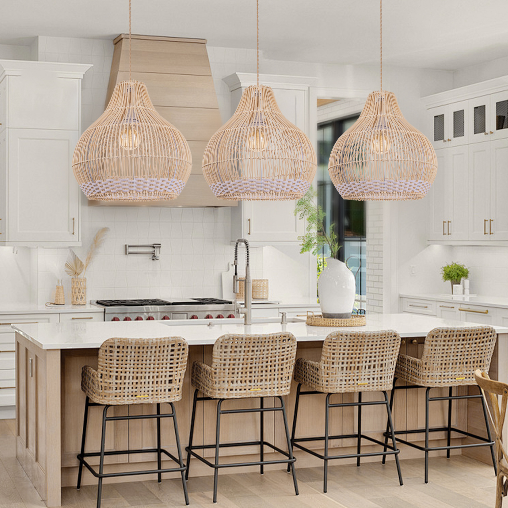 Harajuku Style NaturalCountryside Handmade Creative Woven Pendant Light