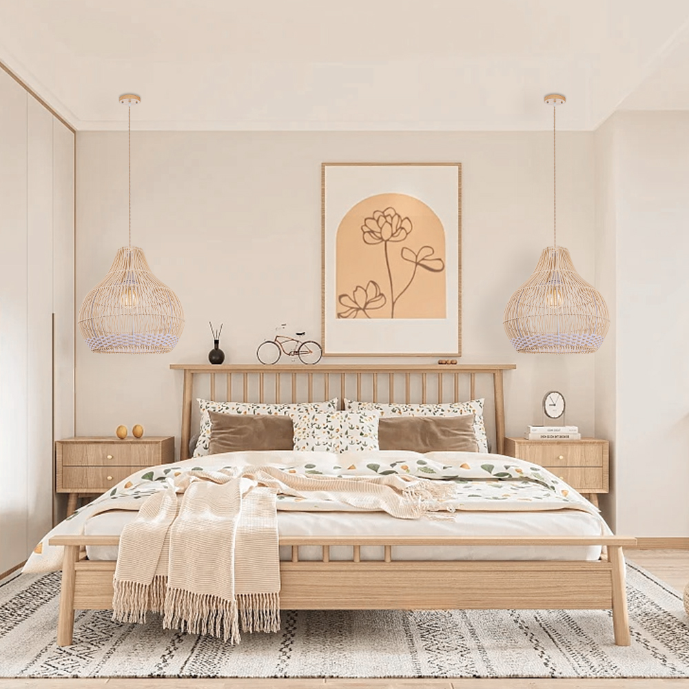 Harajuku Style NaturalCountryside Handmade Creative Woven Pendant Light