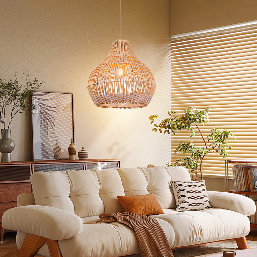 Harajuku Style NaturalCountryside Handmade Creative Woven Pendant Light