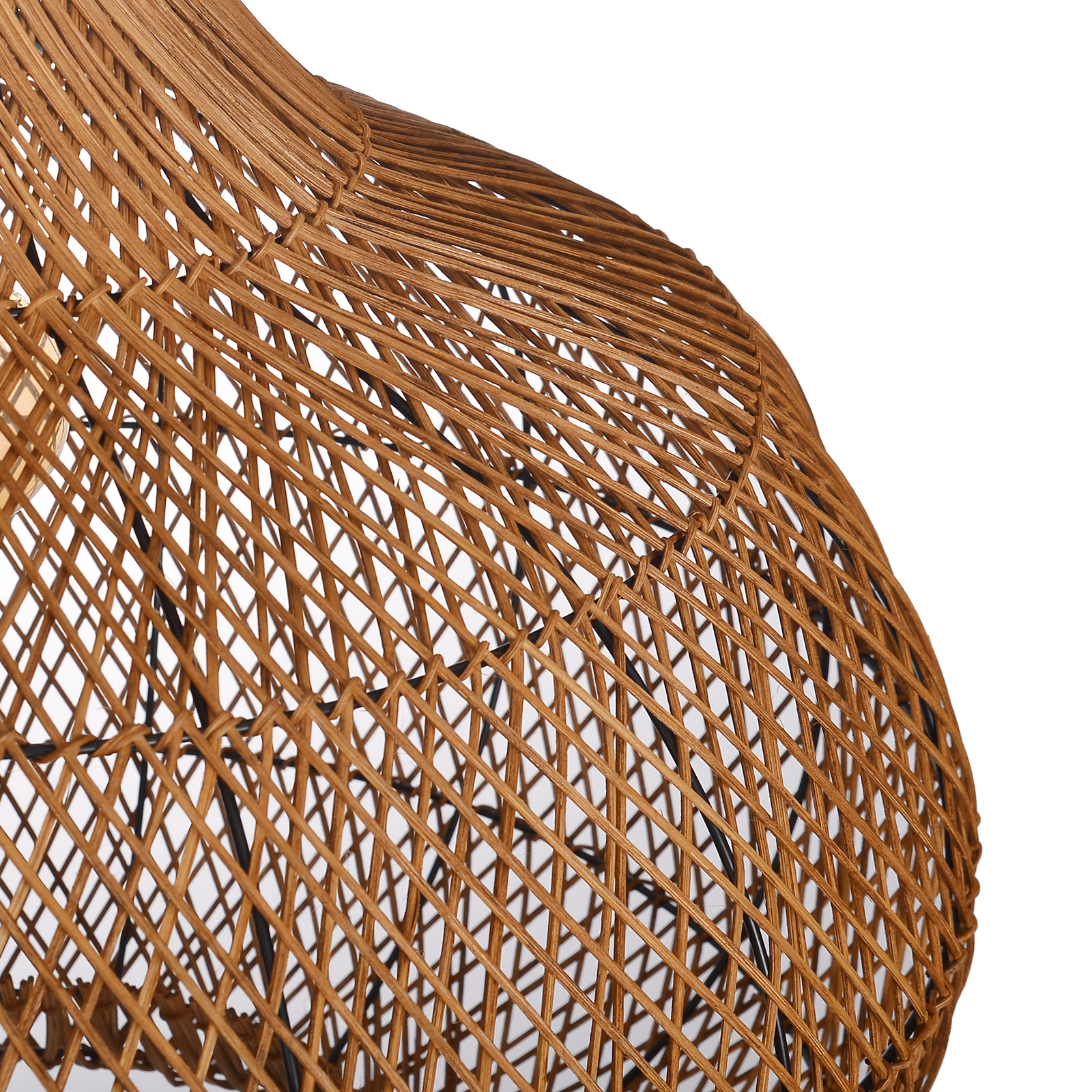 Vintage Handmade Rattan Pendant Light Natural Woven Ceiling Lamp