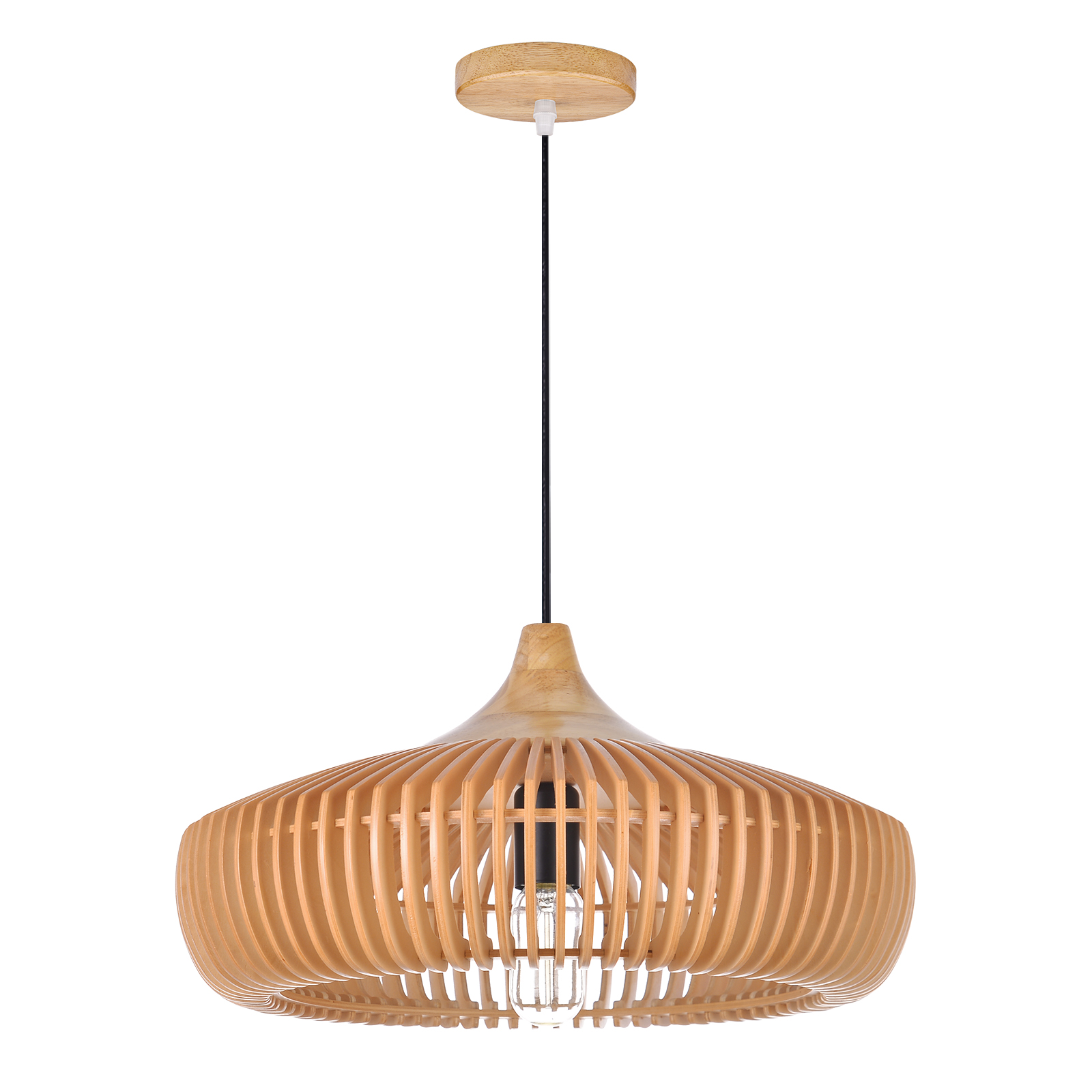 Japanese Style Wooden Pendant Light Dining Room Restaurant Chandelier