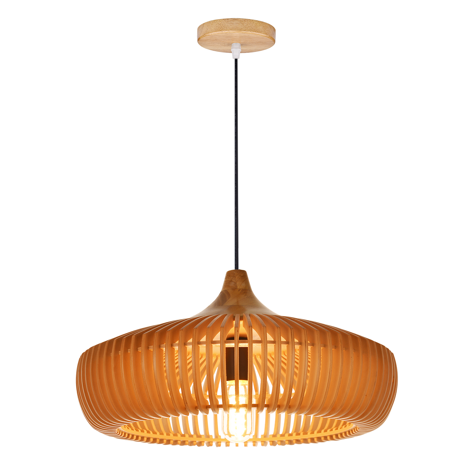Japanese Style Wooden Pendant Light Dining Room Restaurant Chandelier