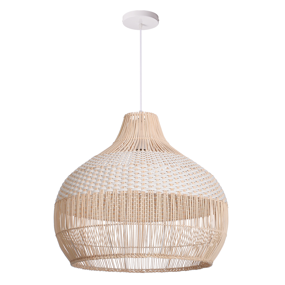White Rattan Pendant Lamp Shade Kitchen Island Ceiling Light