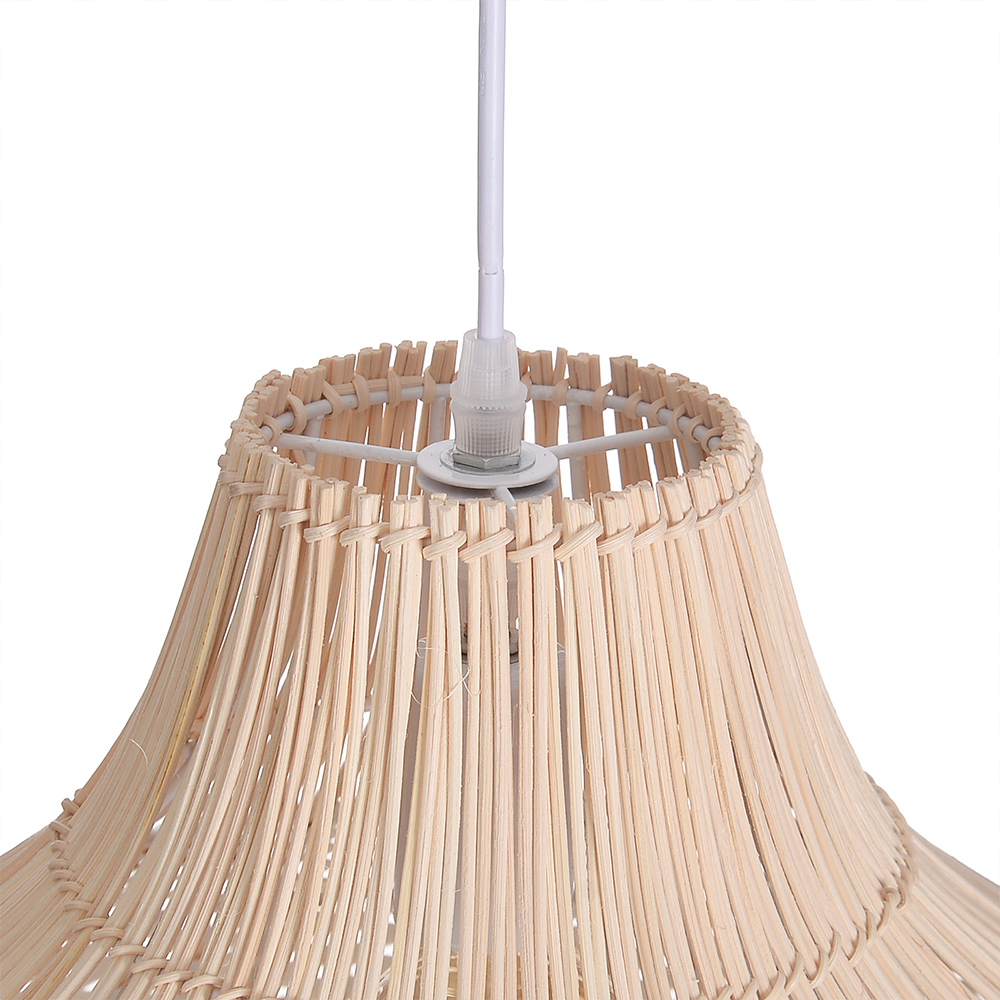 White Rattan Pendant Lamp Shade Kitchen Island Ceiling Light