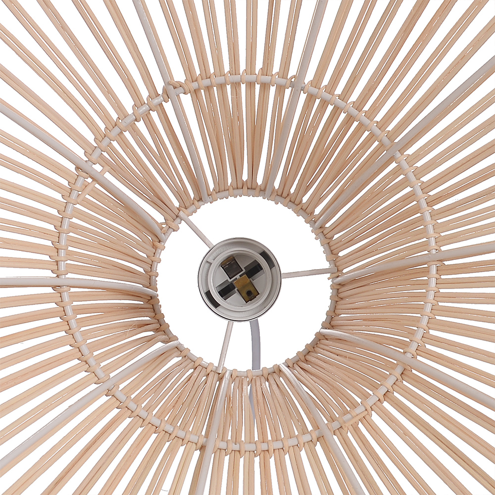 White Rattan Pendant Lamp Shade Kitchen Island Ceiling Light