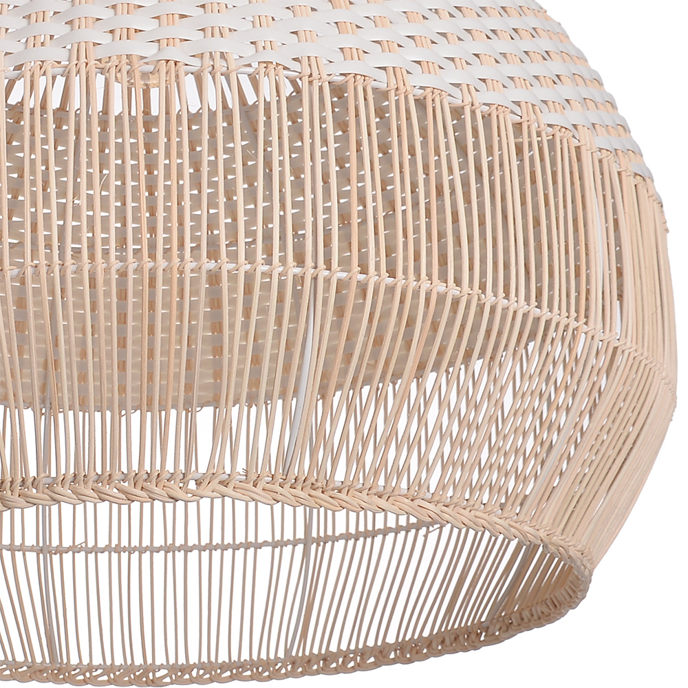 White Rattan Pendant Lamp Shade Kitchen Island Ceiling Light