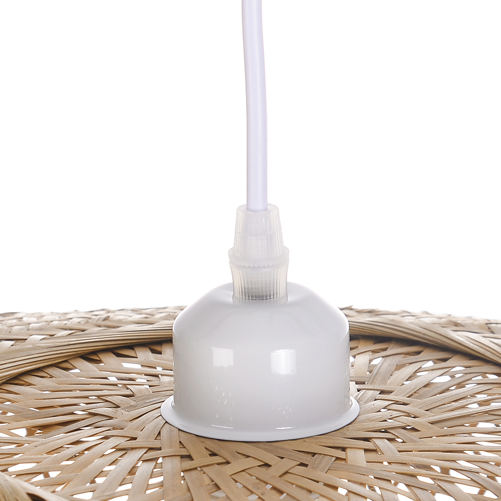 Bohemian Wavy Bamboo Pendant Light Farmhouse Kitchen Island Lighting