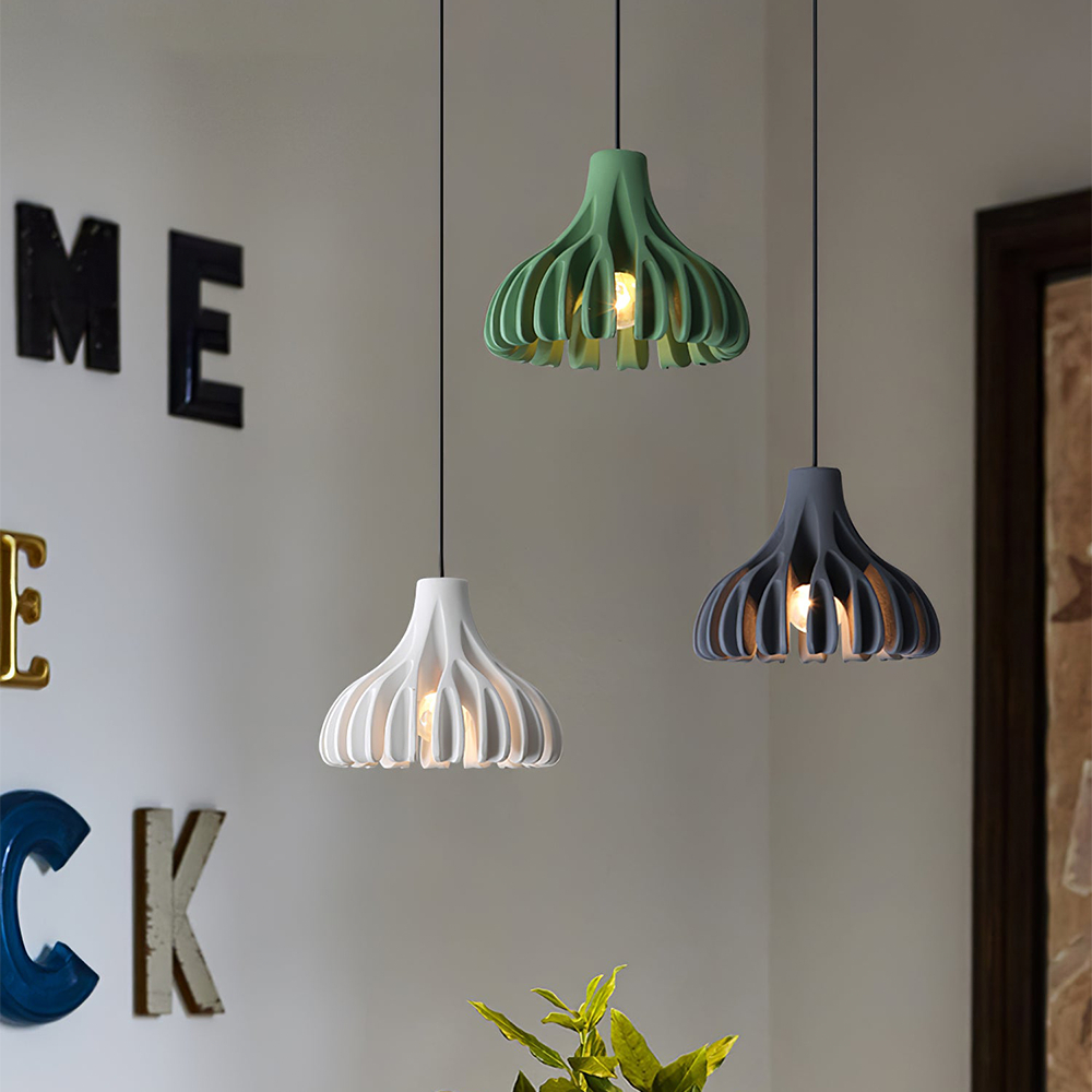 Dopamine Colored Creative Coral Resin Pendant Light For Various Occasions