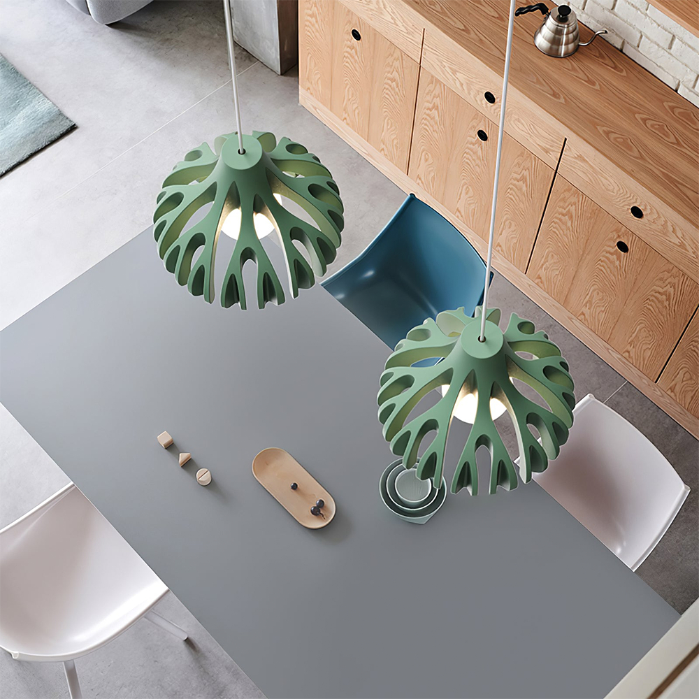 Dopamine Colored Creative Coral Resin Pendant Light For Various Occasions