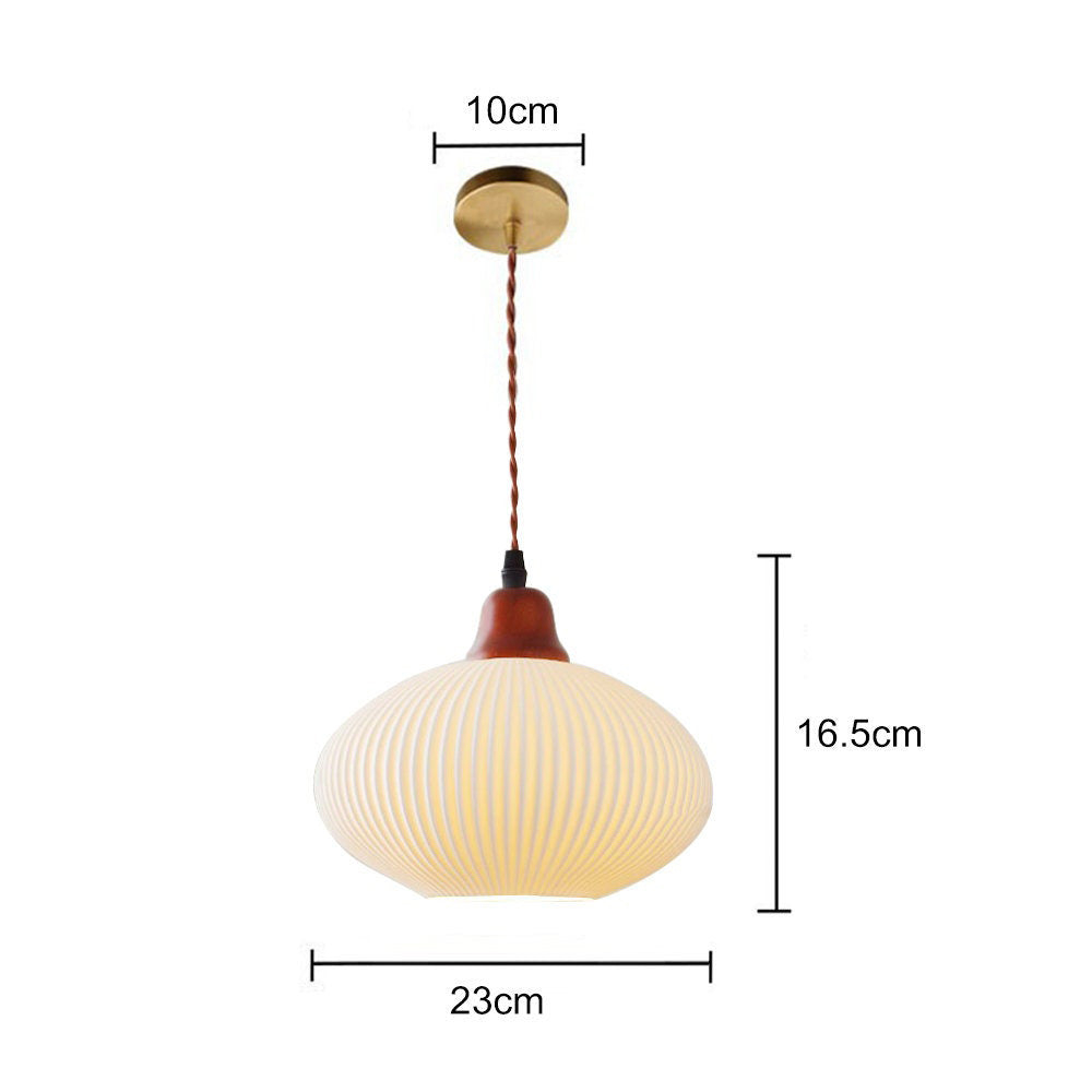 Rural Style Retro Ceramic Headboard Foyer Simple Pendant Light