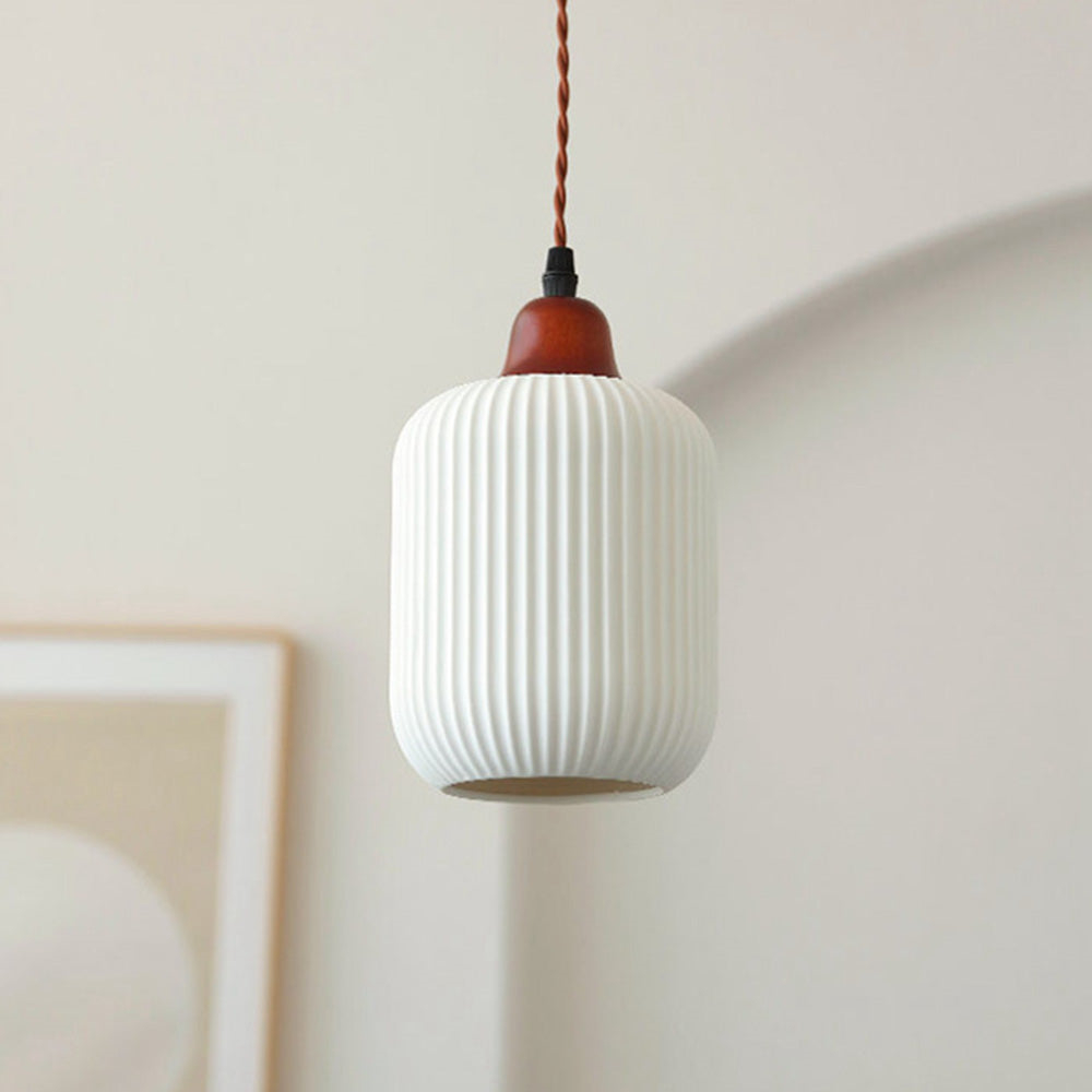 Rural Style Retro Ceramic Headboard Foyer Simple Pendant Light