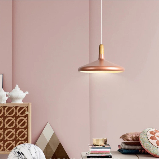 Danish macaron conical metal pendant light
