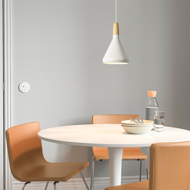 Danish macaron conical metal pendant light