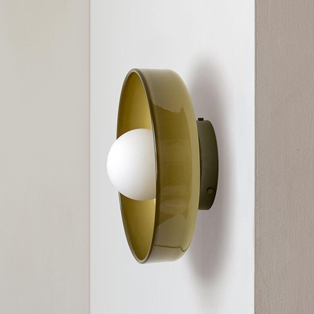 Middle Ancient Style Entrance Simple Art Glass Ceiling Light