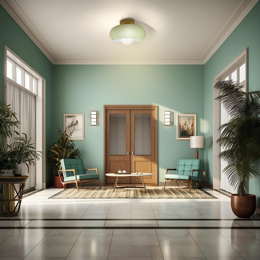 French Medieval Minimalist Bedroom Egg Tart Shaped Ceiling Light