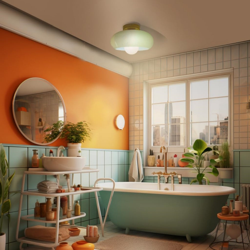 French Medieval Minimalist Bedroom Egg Tart Shaped Ceiling Light