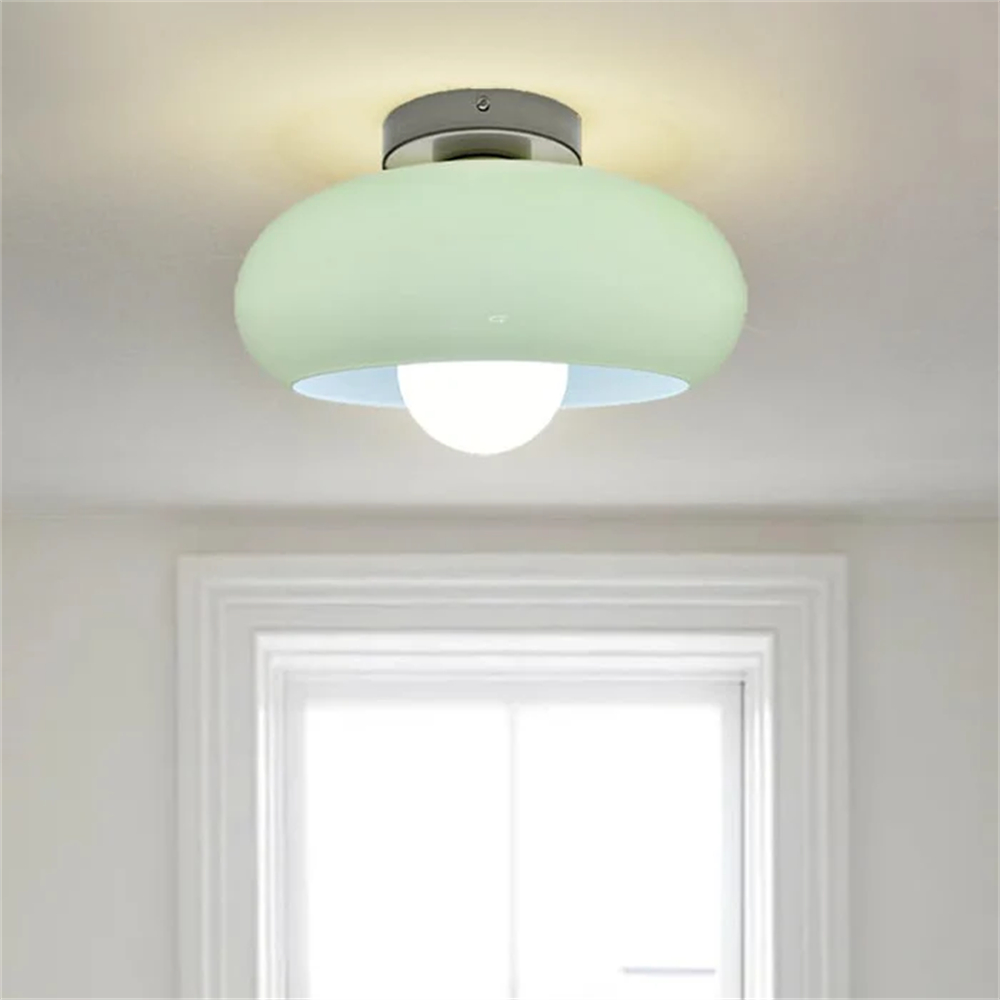 French Medieval Minimalist Bedroom Egg Tart Shaped Ceiling Light