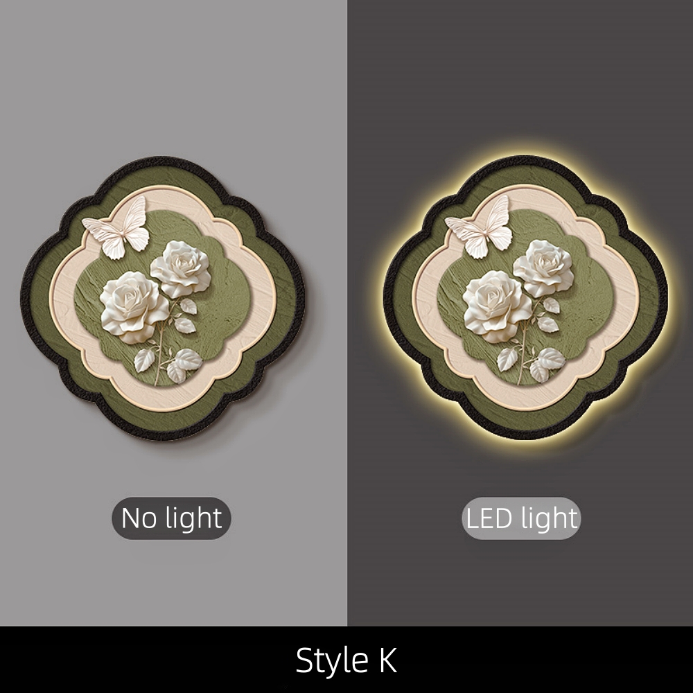 Medieval Style Entrance Hall Decorative Painting Wall Lamp