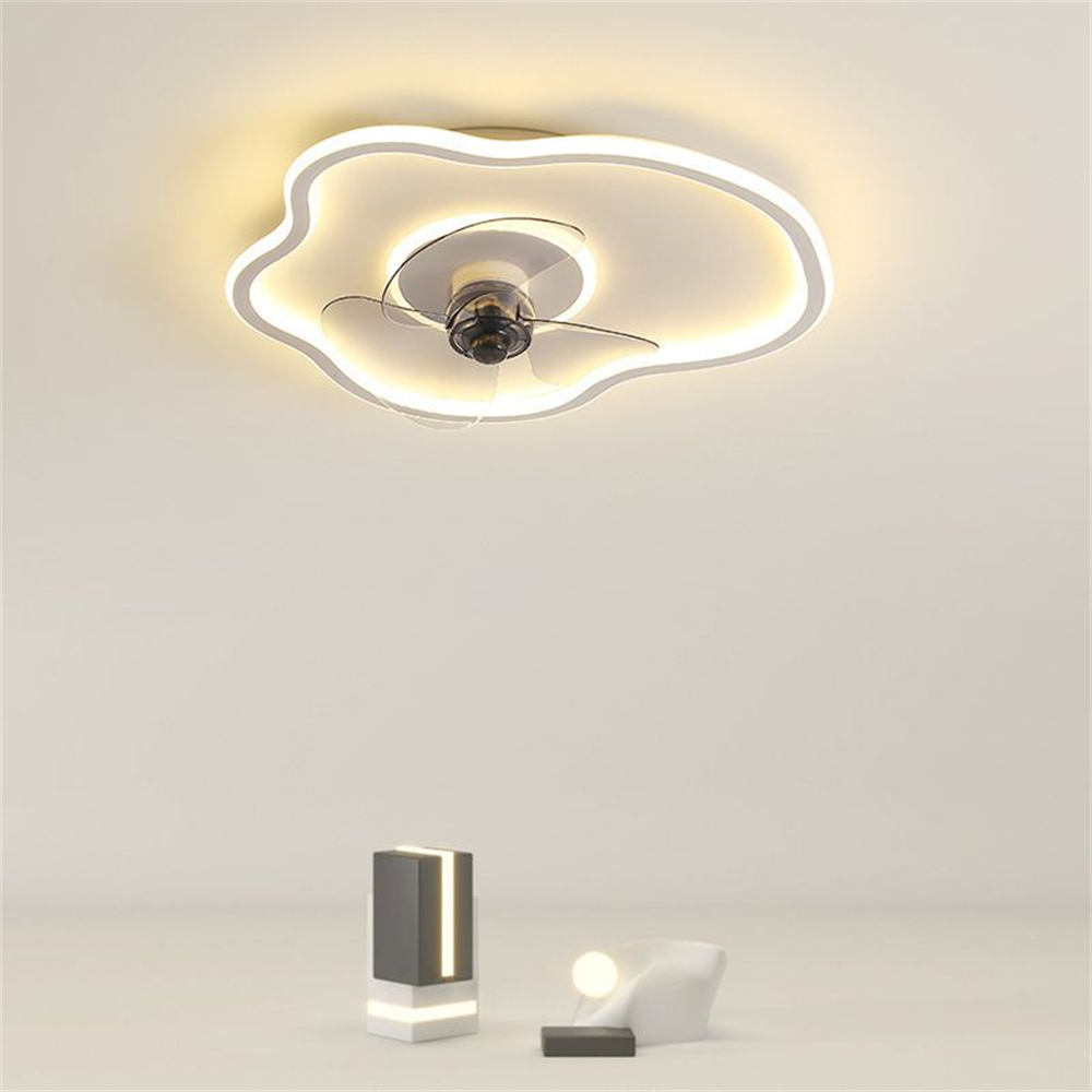 Modern Minimalist Irregular Streamlined Full Spectrum Eye Protection Fan Light