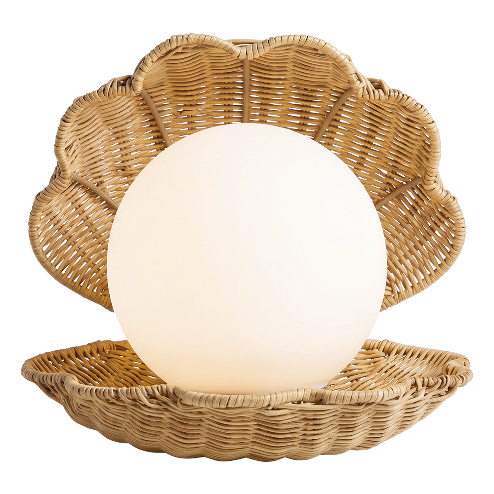 Iris Clam Shell Table Lamp Coastal Seashell Bedside Light