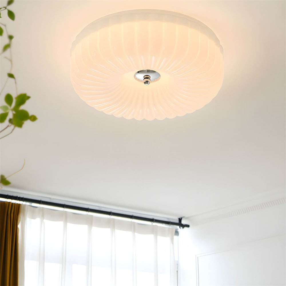 Medieval Cream Style Bauhaus Glass Ceiling Light