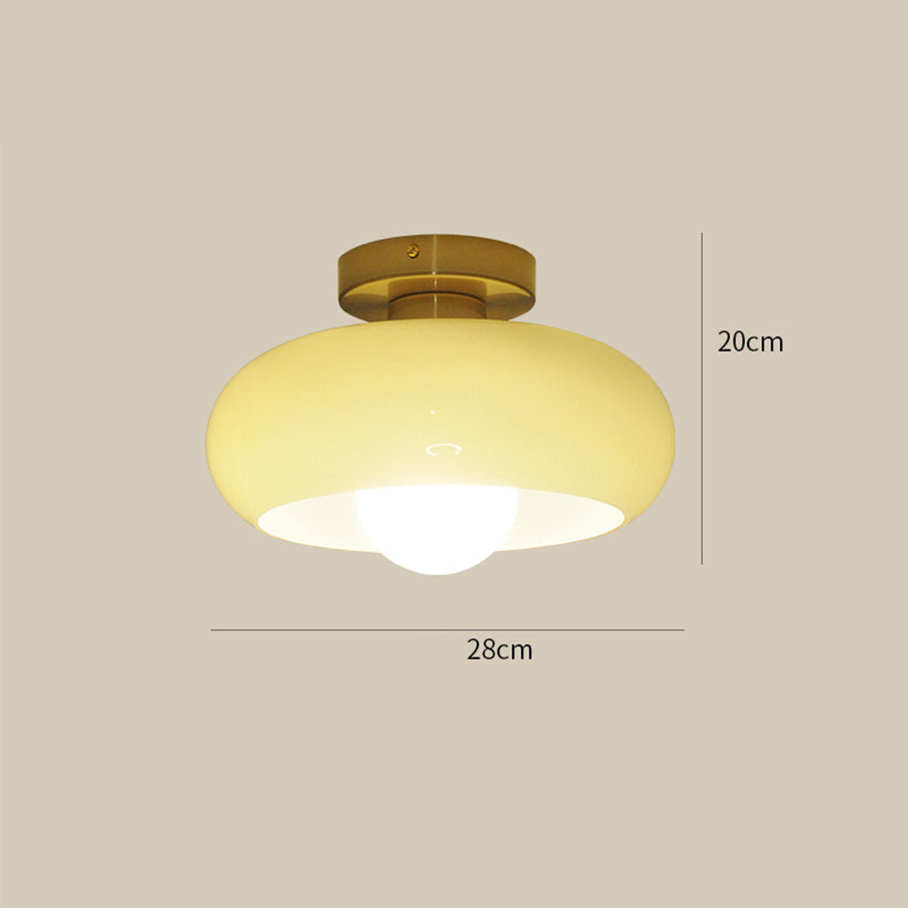 French Medieval Minimalist Bedroom Egg Tart Shaped Ceiling Light