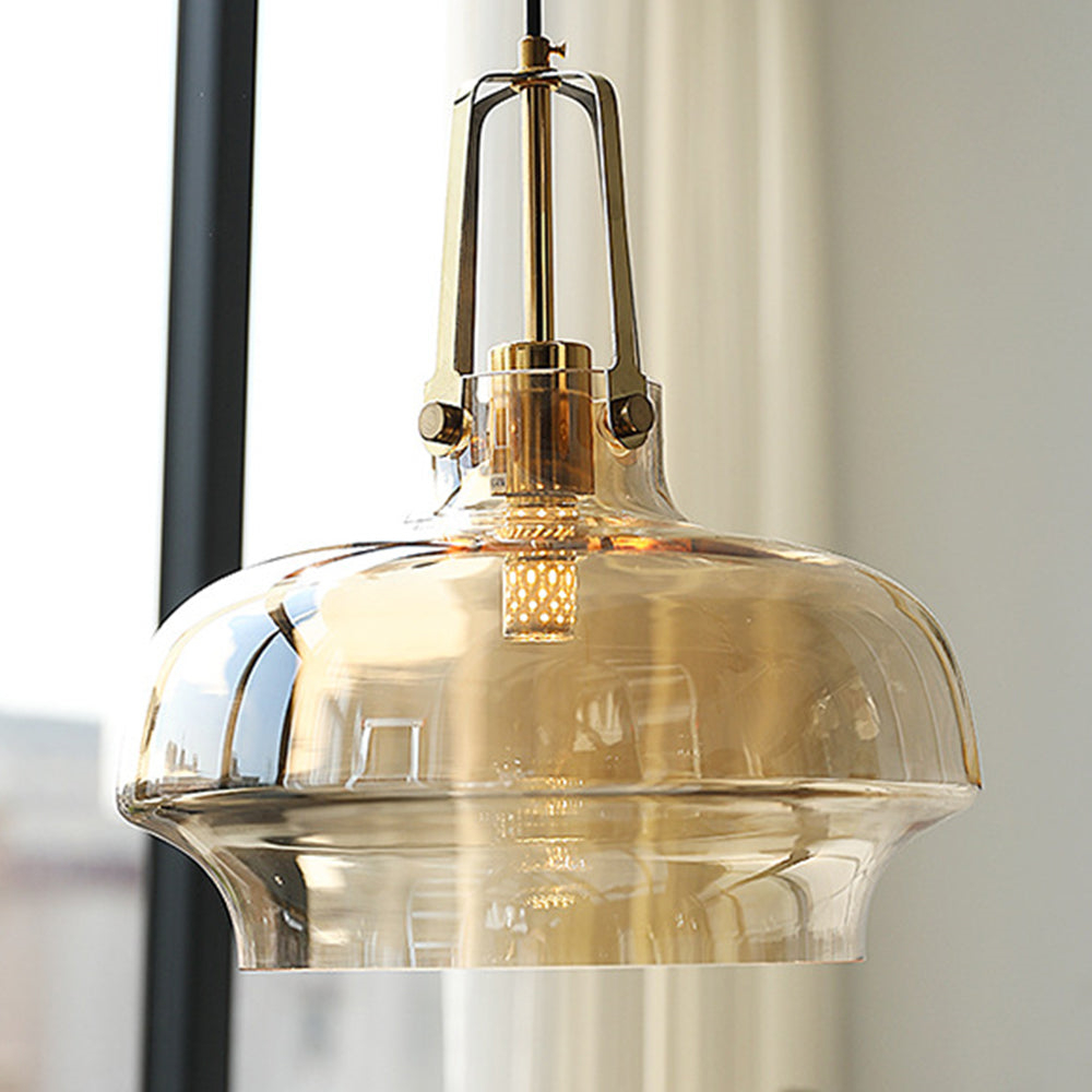 Modern Creative American Balcony Corridor Cafe Transparent Glass Pendant Light