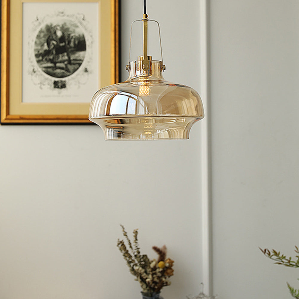 Modern Creative American Balcony Corridor Cafe Transparent Glass Pendant Light