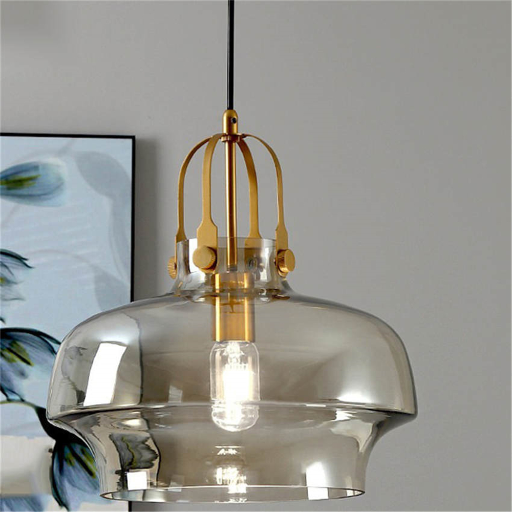 Modern Creative American Balcony Corridor Cafe Transparent Glass Pendant Light