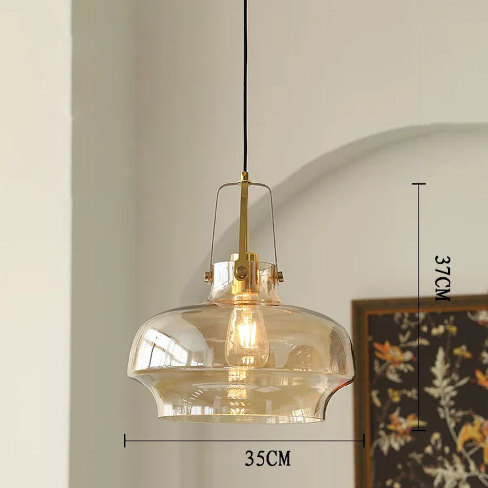 Modern Creative American Balcony Corridor Cafe Transparent Glass Pendant Light