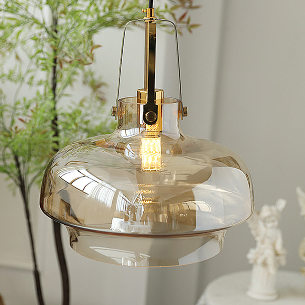 Modern Creative American Balcony Corridor Cafe Transparent Glass Pendant Light