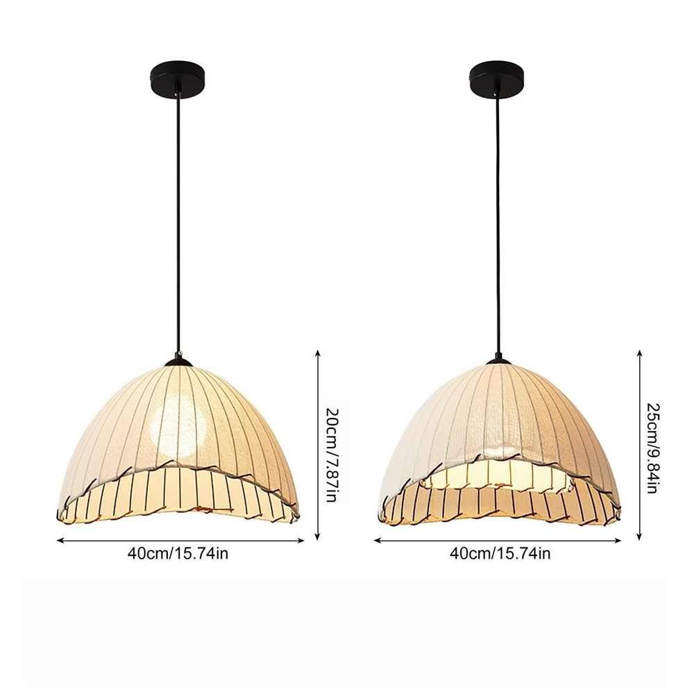Japanese retro fabric aesthetic Zen style fabric pendant light