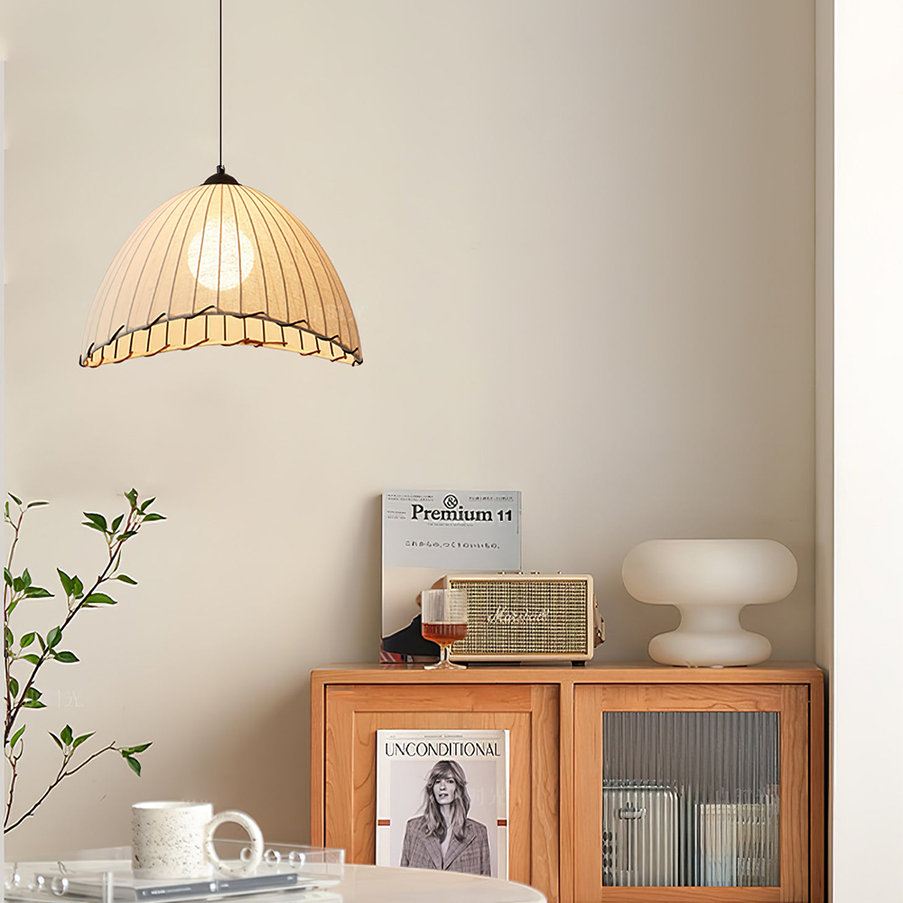 Japanese retro fabric aesthetic Zen style fabric pendant light