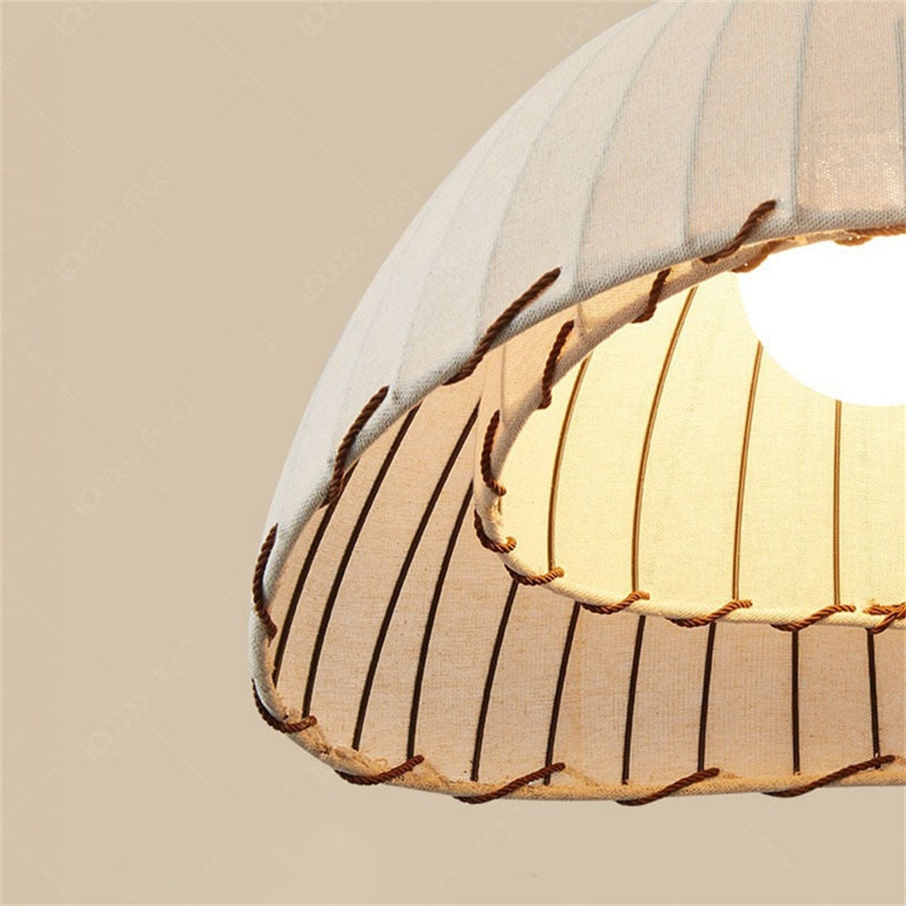 Japanese retro fabric aesthetic Zen style fabric pendant light