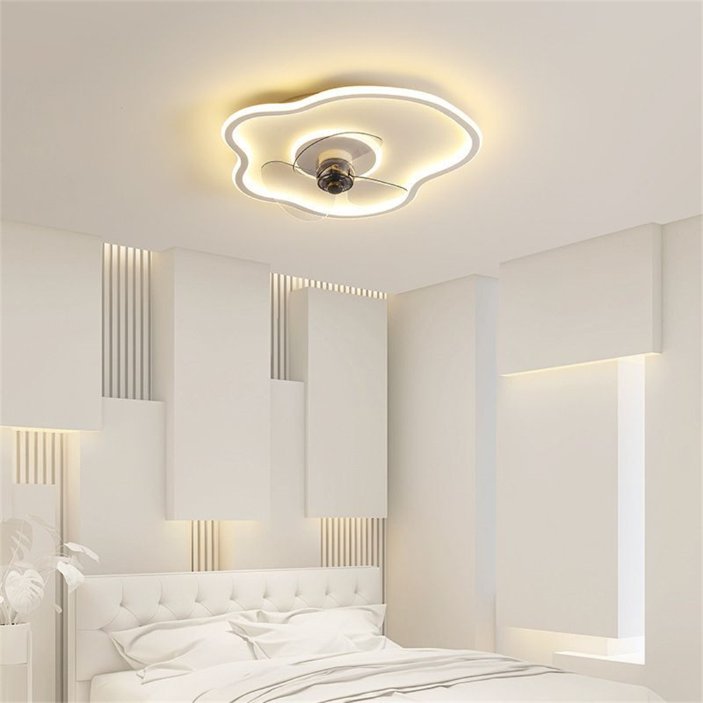 Modern Minimalist Irregular Streamlined Full Spectrum Eye Protection Fan Light
