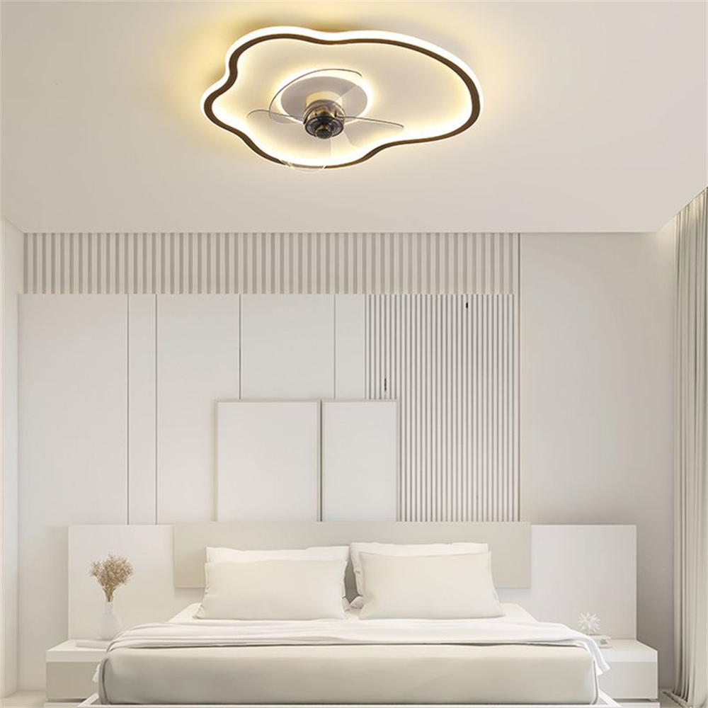 Modern Minimalist Irregular Streamlined Full Spectrum Eye Protection Fan Light