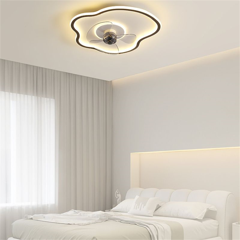 Modern Minimalist Irregular Streamlined Full Spectrum Eye Protection Fan Light