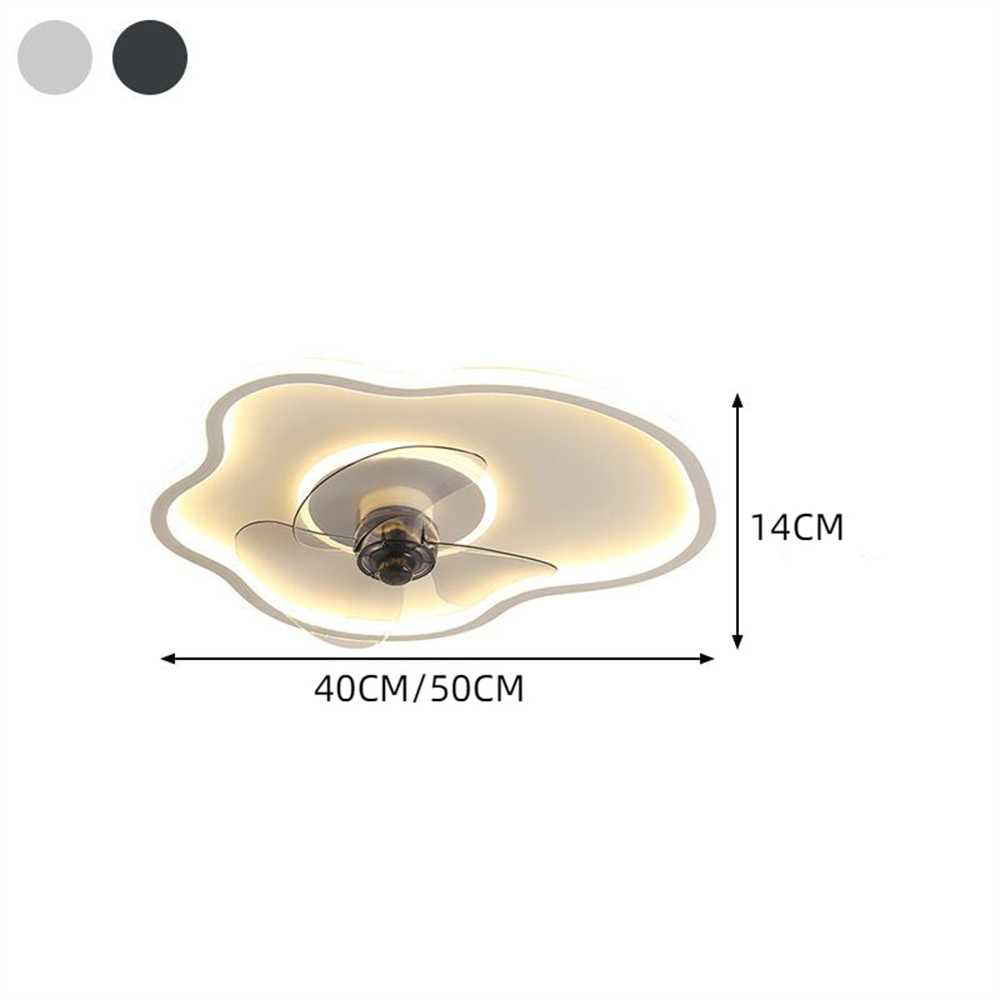 Modern Minimalist Irregular Streamlined Full Spectrum Eye Protection Fan Light