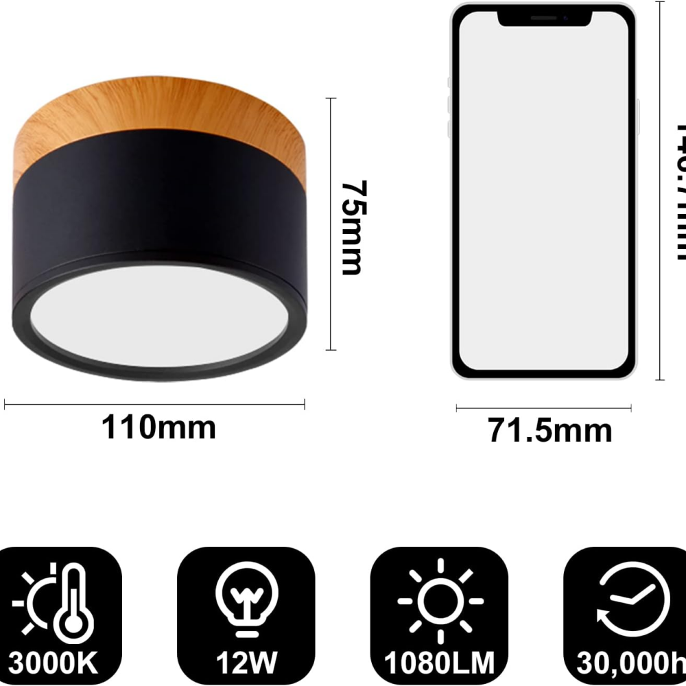 Nordic Macaron Wood Art LED Surface Mounted Multi-Color Tube Light Ceiling Mounted