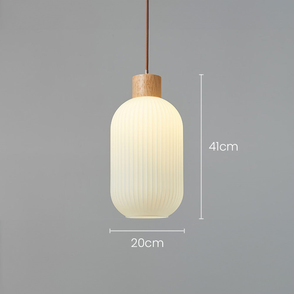 Japanese Style Log Winde Minimalist Modern Restaurant bar Glass Chandelier