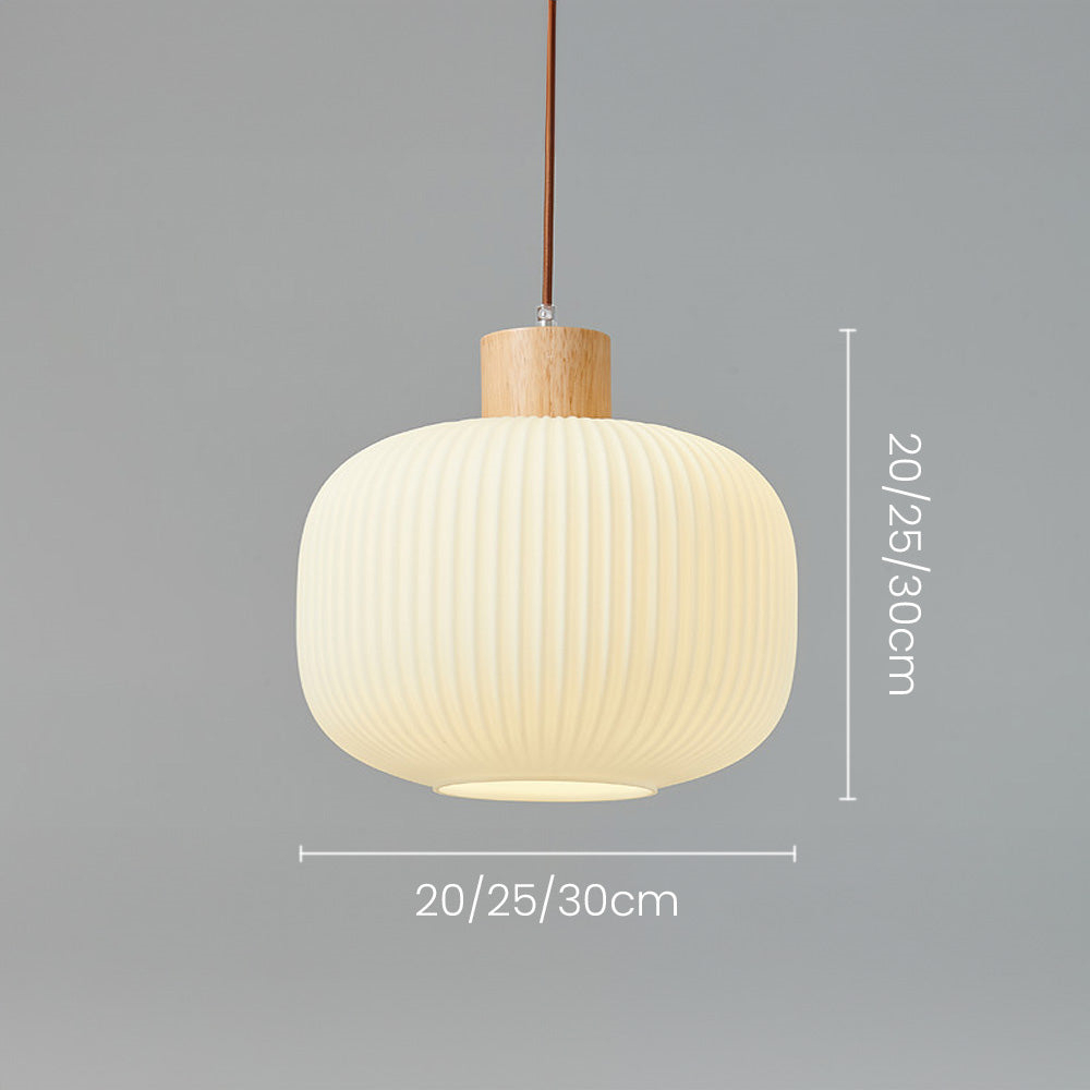 Japanese Style Log Winde Minimalist Modern Restaurant bar Glass Chandelier