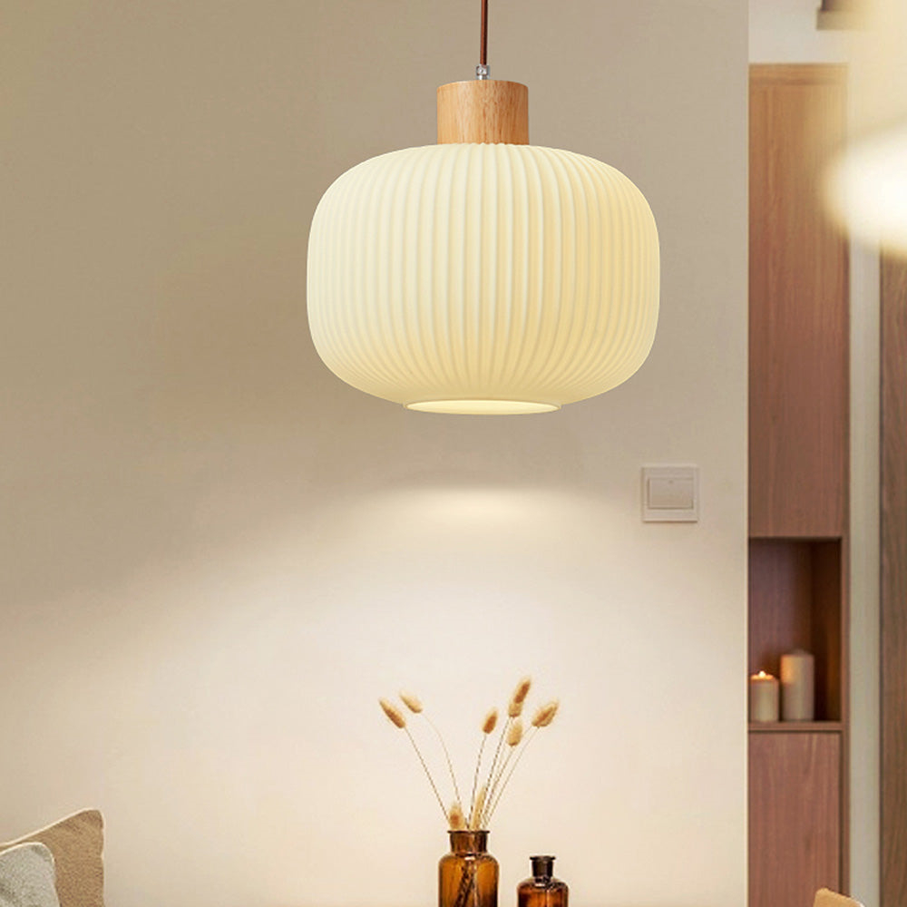 Japanese Style Log Winde Minimalist Modern Restaurant bar Glass Chandelier