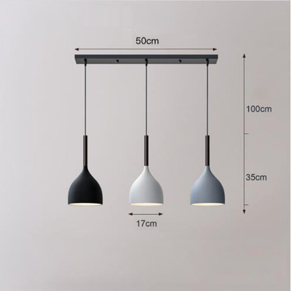 Nordic Wrought Iron Baking Paint Pendant Light