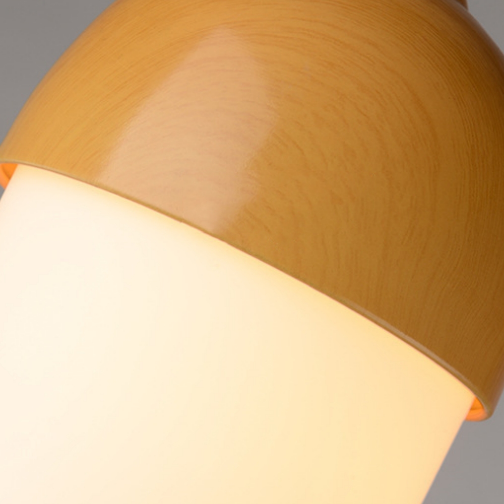 Creative imitation wood grain nut glass chandelier