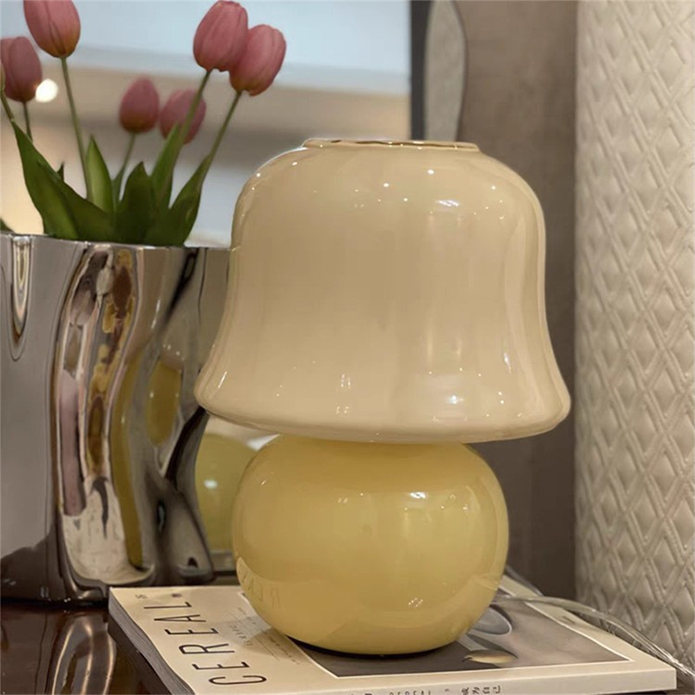 French Cream Mushroom Lamp Creative Decorative Table Lamp For Bedroom