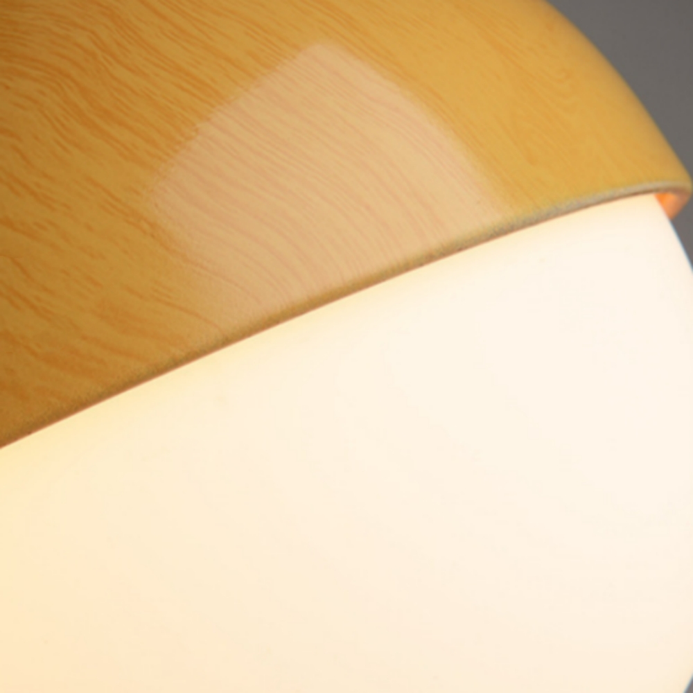 Creative imitation wood grain nut glass chandelier