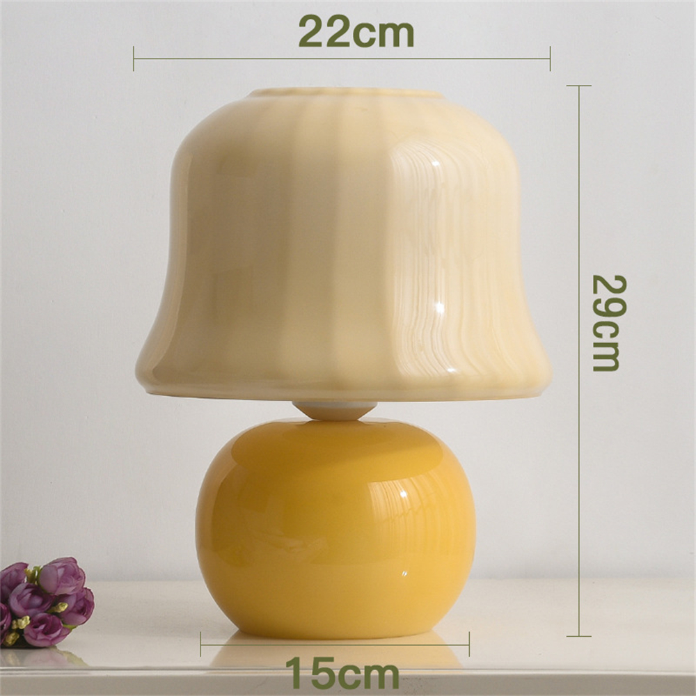 French Cream Mushroom Lamp Creative Decorative Table Lamp For Bedroom