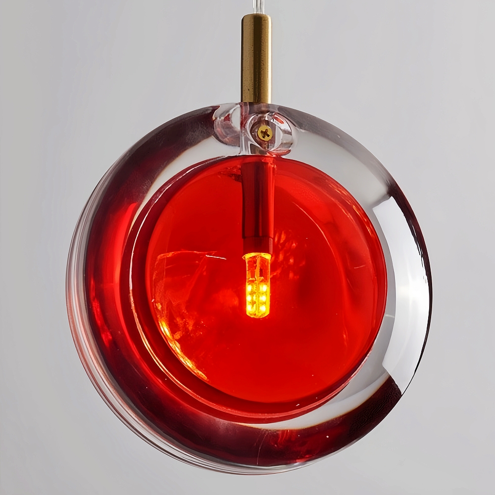 Modern Minimalist Restaurant Bar Counter Staircase Single Head Glass Chandelier